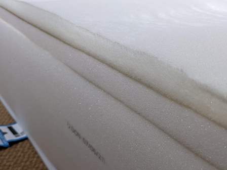 The layers on a memory foam mattress